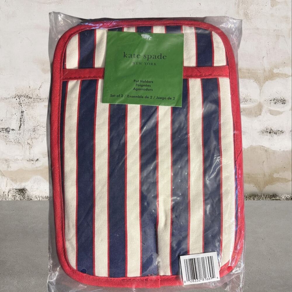 Kate Spade New York Botanical Stripe Pot Holder NWT